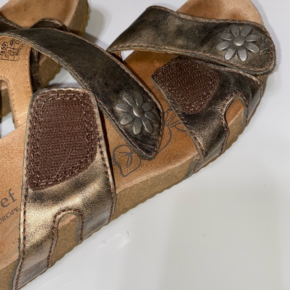 🔴4 for $25🔴 JOSEF SEIBEL Tonga Leather Slide Sandals - Picture 4 of 9
